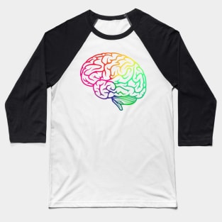 Beautiful Brain Rainbow Pastel Neuroscience Baseball T-Shirt